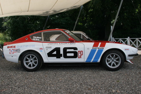 Amerikaneren John Morton skal køre i denne Datsun 240Z, der til lejligheden er blevet dekoreret ligesom hans tidligere racer, Datsun'en tilhører Stefan Winquist der bliver 'andenkører' på bilen i Pro-Am løbene.